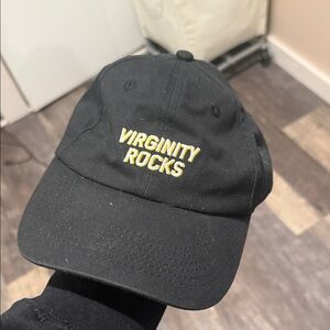 Black Cap with Embroidered Text